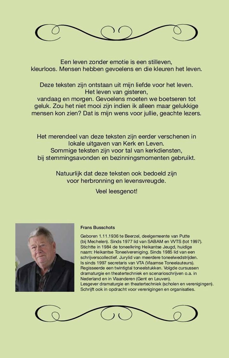 Geboren uit liefde voor het leven - back cover