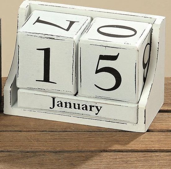 Blok kalender - Wit - 18 cm x 12 cm 9 cm | bol.com