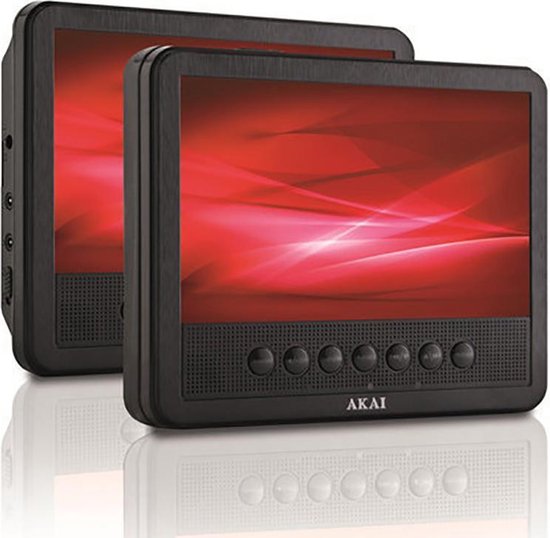 Akai APD710T - Portable DVD-speler met 2 schermen - 7 inch - Zwart | bol.com