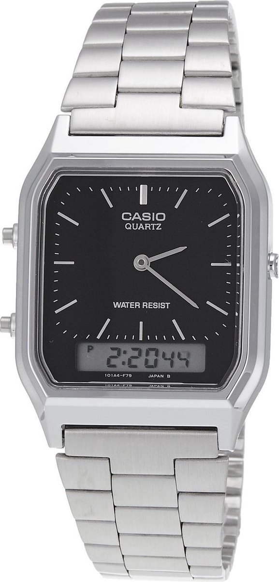 Casio CASIO Collection AQ-230A-1DMQYES Horloge - Staal - Zilverkleurig - Ø 34 mm