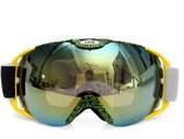 Skibril met lens geel groen evo frame geel X type 2 - ☀/☁