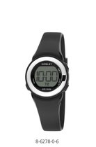 Nowley 8-6278-0-6 digitaal horloge 29 mm 100 meter zwart/ zilverkleur