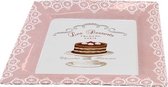 Les Desserts Gebaksbord - Vierkant - 19 cm - Roze