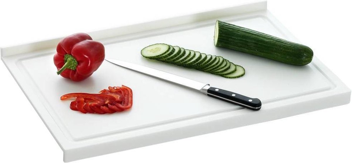 Snijplank PE - Opstaande Rand - Wit - Bartscher A120588 - Extra Dikke Plank - Horeca
