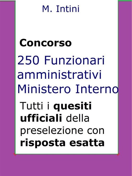 Quesiti ufficiali concorso 250 Funzionari Amministrativi Min ... - cover