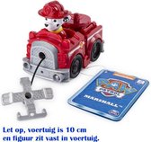 Paw Patrol Rescue Racers - Marshall brandweerwagen met reddingshaak- 10 cm