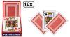 Afbeelding van het spelletje 10x Speelkaarten set rood/blauw - klaverjassen bridge hartenjagen spel kaarten