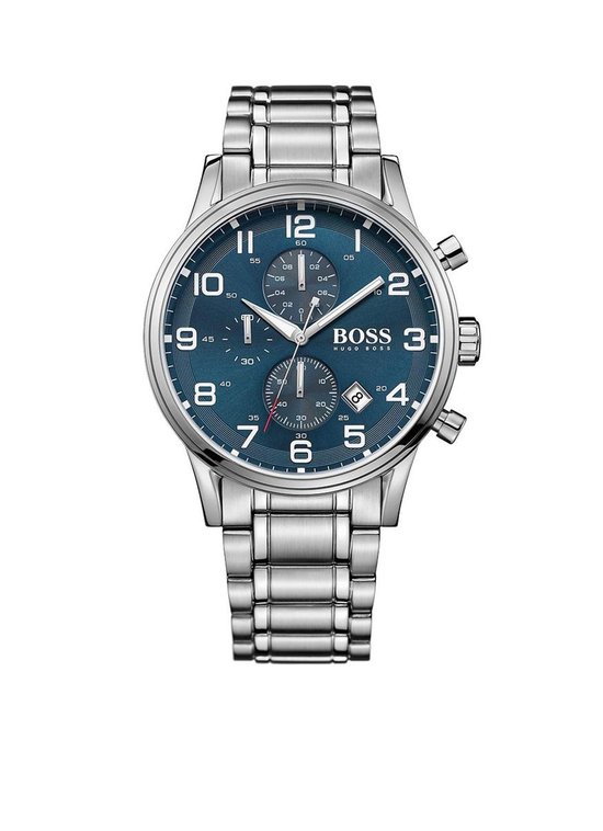 Hugo Boss HB1513183 Horloge - Staal - Zilverkleurig - 44 mm | bol.com
