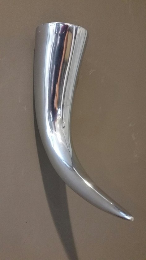 Vaas - Wand - Hoorn - Aluminium - 27 cm