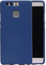 Sand Look TPU Backcover Case Hoesje voor Huawei P9 Blauw