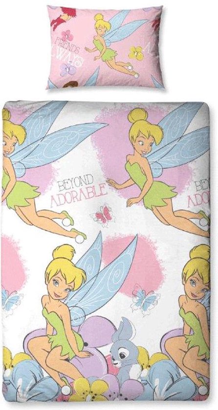 Foto: Disney fairies tinkerbell soft pastel dekbedovertrek eenpersoons 135x200 cm pastel