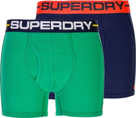 Superdry Sport Heren casual - Maat XL - Mannen - blauw/groen |