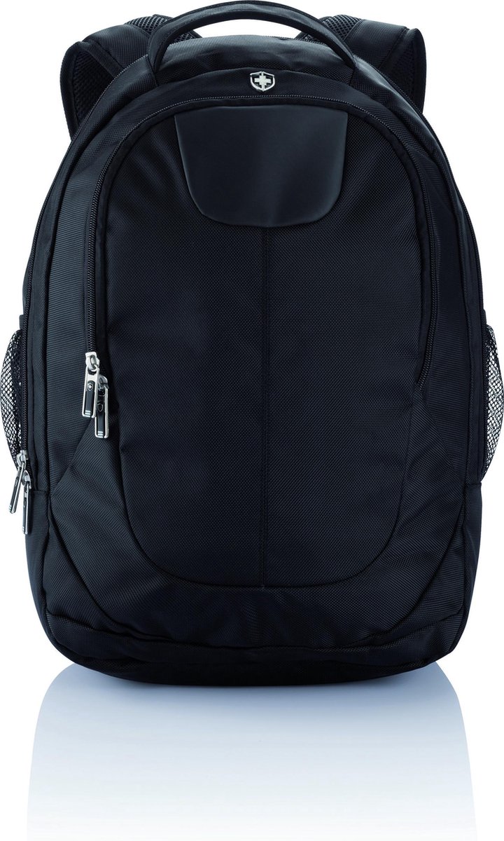 Swiss Peak outdoor laptop rugtas, zwart