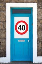40 jaar verkeersbord mega deurposter