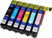 Inktdag huismerk Epson 24XL multipack, 24 xl inktcartridge voor 6 packs (1* Zwart, C, M, Y, LC, LM) voor Epson Expression Photo XP850, XP750, XP950, XP55, XP860, XP760, XP960 serie