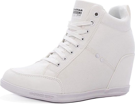 Ingang Joseph Banks Renovatie G-Star Wedge Sneakers Model New Labour Wedge Kleur: Wit Maat: 37 | bol.com