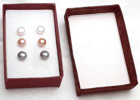 Coffret cadeau boucles d'oreilles perles d'eau douce Mea-Zea-Gea