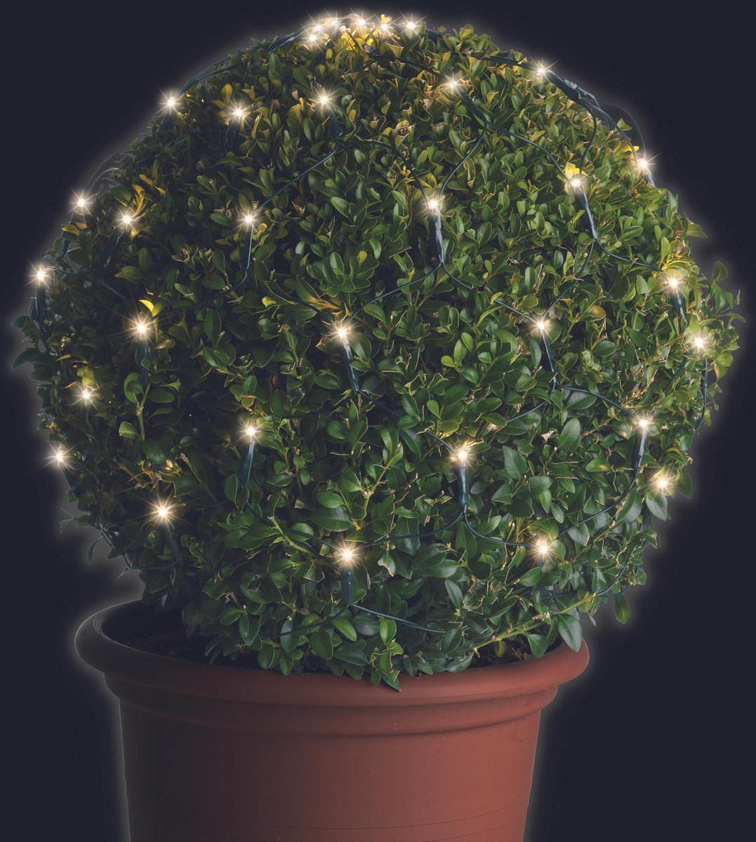Lumineo Kerstverlichting - lichtnet - warm wit - 35 x 35 cm - 60 lampjes - Lumineo