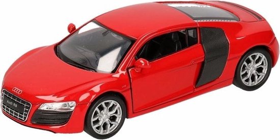Speelgoed rode Audi R8 auto 1:36 | bol.com