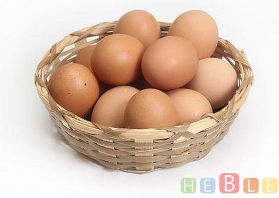 Nep kippen eieren - kunst ei - kalk ei - rubber ei - bruin - Heble | bol.com