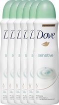 Dove sensitive Women  - 150 ml - deodorant spray - 6 st - Voordeelverpakking