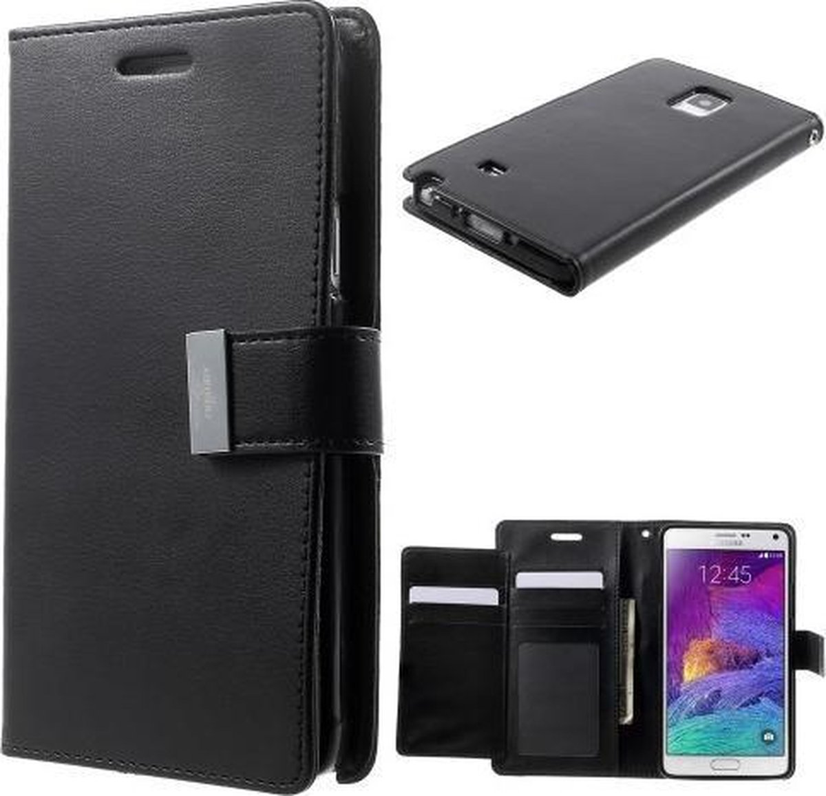 Mercury Rich Dairy wallet case Samsung Galaxy Note 3 zwart