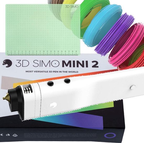3D Pen 3DSimo Mini II | inclusief 3DSimo 3DPAD & 12x10M PLA & CLIPS |  bol.com