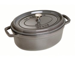 Staub cocotte - ovaal - 27 cm - grafietgrijs