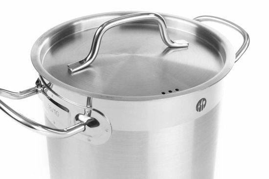 Woll Concept kookpan met deksel - inductief -, 18 cm, 10 cm hoog, 2,5l - Geschikt voor alle soorten fornuizen, roestvrij staal, ovenvast tot 200°, zilver