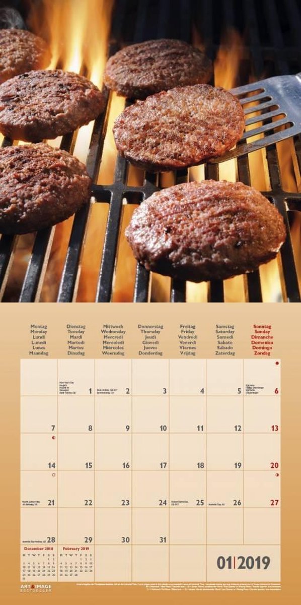BBQ Kalender 2020 Wandkalender 