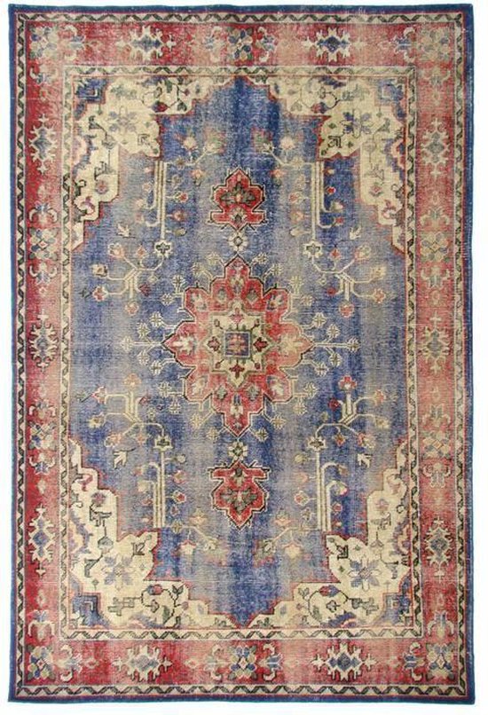 gevolg Classificeren Een trouwe Storebror Oriental overdyed rug vloerkleed tapijt | bol.com