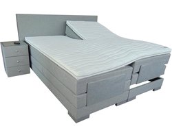 Slaaploods.nl Cool - Elektrische Boxspring inclusief matras - 160x200 cm - Grijs