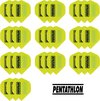 Afbeelding van het spelletje deDartshop 10 Sets (30 stuks) Pentathlon flights Multipack - Geel