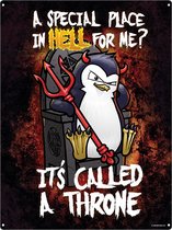 Wandbord - Psycho penguin a special place in hell -30x40cm-
