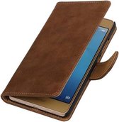 Bark Bookstyle Wallet Case Hoesje Geschikt voor de Huawei Honor 4 A / Y6 Bruin