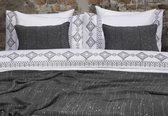 SALE - Fissaggio | Dekbedovertrekset Bohemian Embroidery - 260x220/240 cm - Wit / Grijs