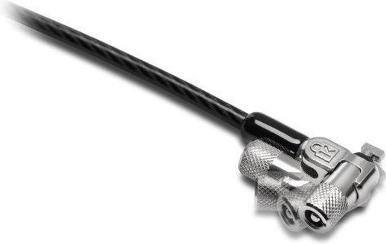 Kensington K66640EU NanoSaver tragbares, schnittfestes Laptopschloss mit Schlüssel, 2,3m, Diebstahlsichere Hidden Pin-Technologie, Cleat-Schließmechanismus, Geeignet für HP Laptops