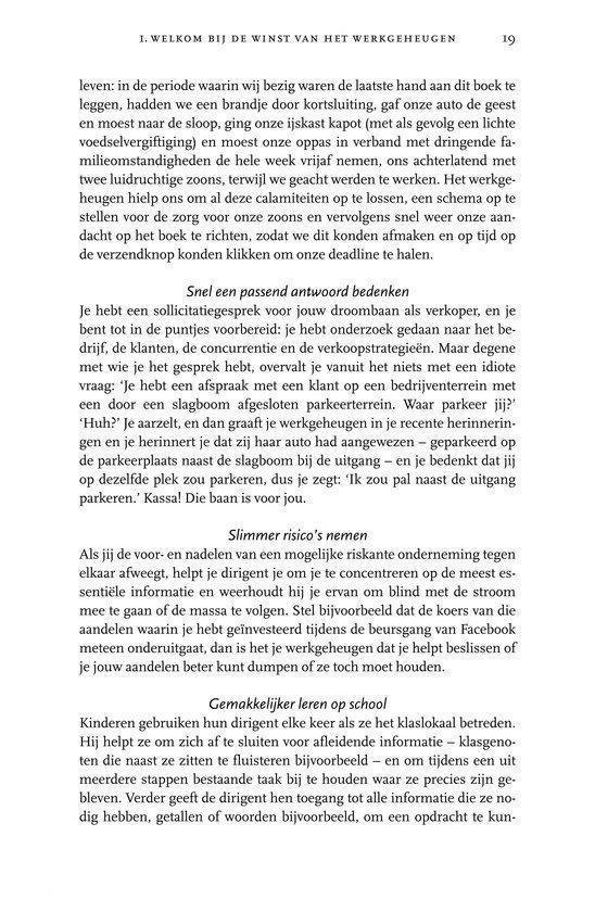 De winst van het werkgeheugen
