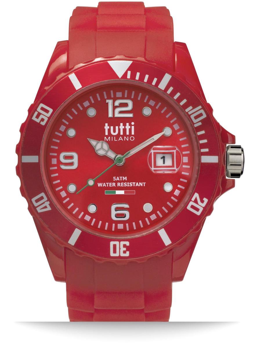 Tutti Milano TM002RE - Horloge - Kunststof - Rood - 42.5 mm