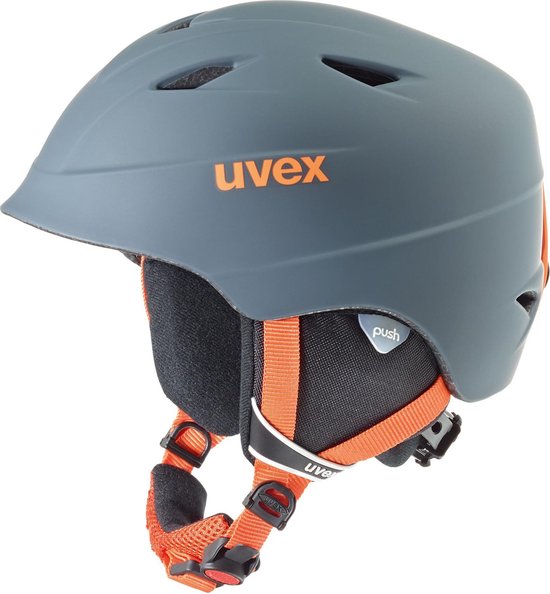 Uvex Skihelm - UnisexKinderen - grijs/oranje S: 52-54cm | bol.com