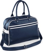 Bagbase Original retro bowling bag, Kleur French Navy/ White