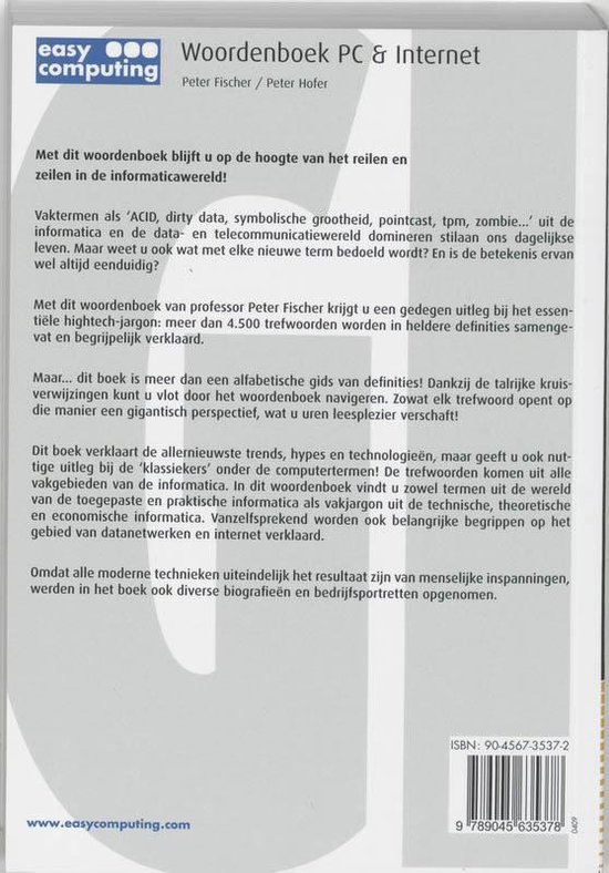 Bol Com Woordenboek Pc Internet Peter Fischer Boeken