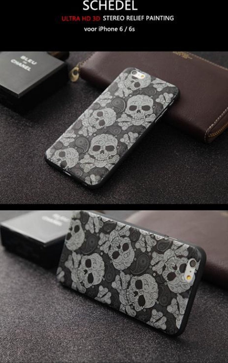 Design 3D Softcase Hoesje - iPhone 6/6S - Schedel