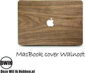 Watzz - Houten cover - Design Hardshell - MacBook Pro 13" Retina - Walnoot