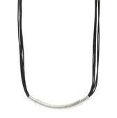 Necklace black classic scratched