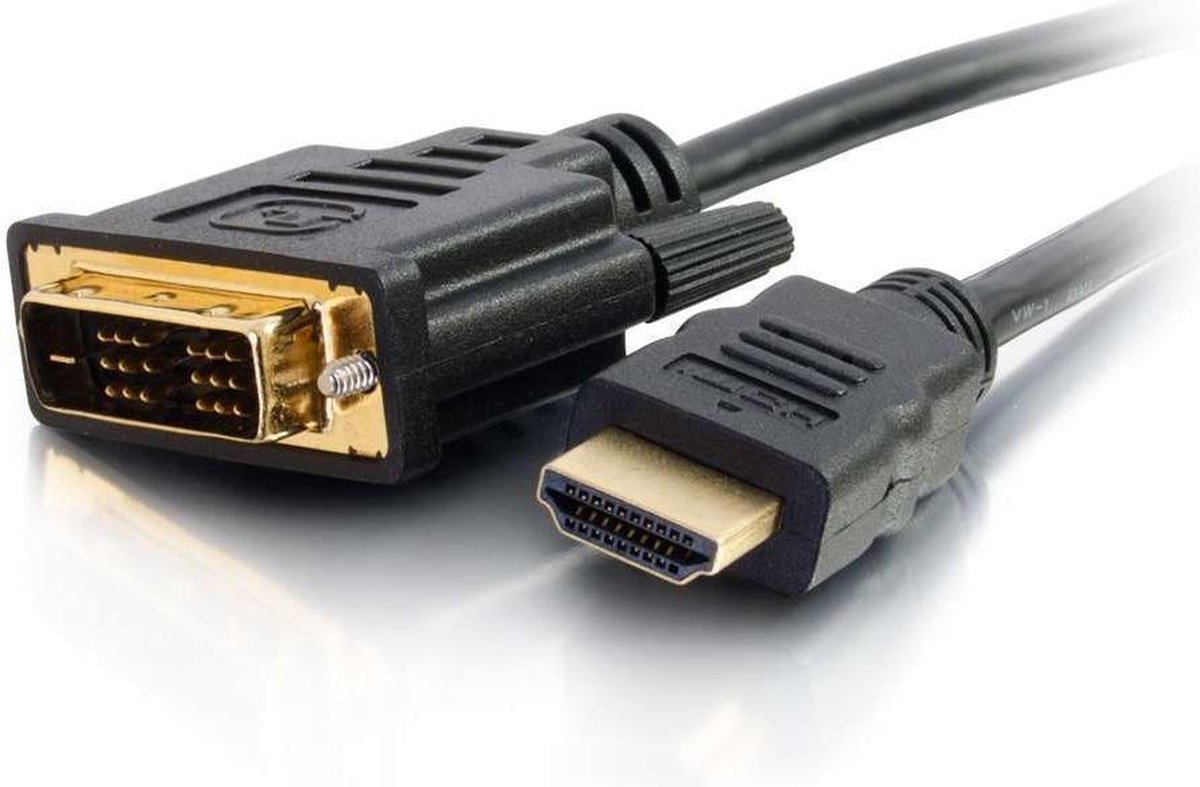 C2G 2m HDMI to DVI Adapter Cable - DVI-D Digital Video Cable - Adapter cable - single link - DVI-D male to HDMI male - 2