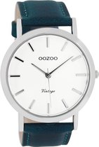 OOZOO Vintage Blauw/Wit horloge C8116 (45 mm)