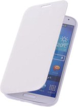 Wit TPU Booktype Hoesje Lijn Motief Samsung Galaxy S4 i9500