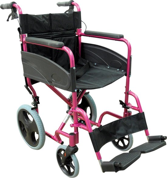 Rolstoel opvouwbaar transportmodel Aidapt Roze | bol