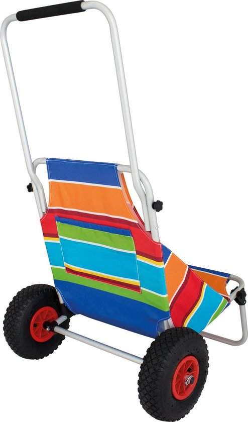 Eurotrail Chaise De Plage Avec Roulette - Beach Trailer Chariot De Transport Pliant 80kg